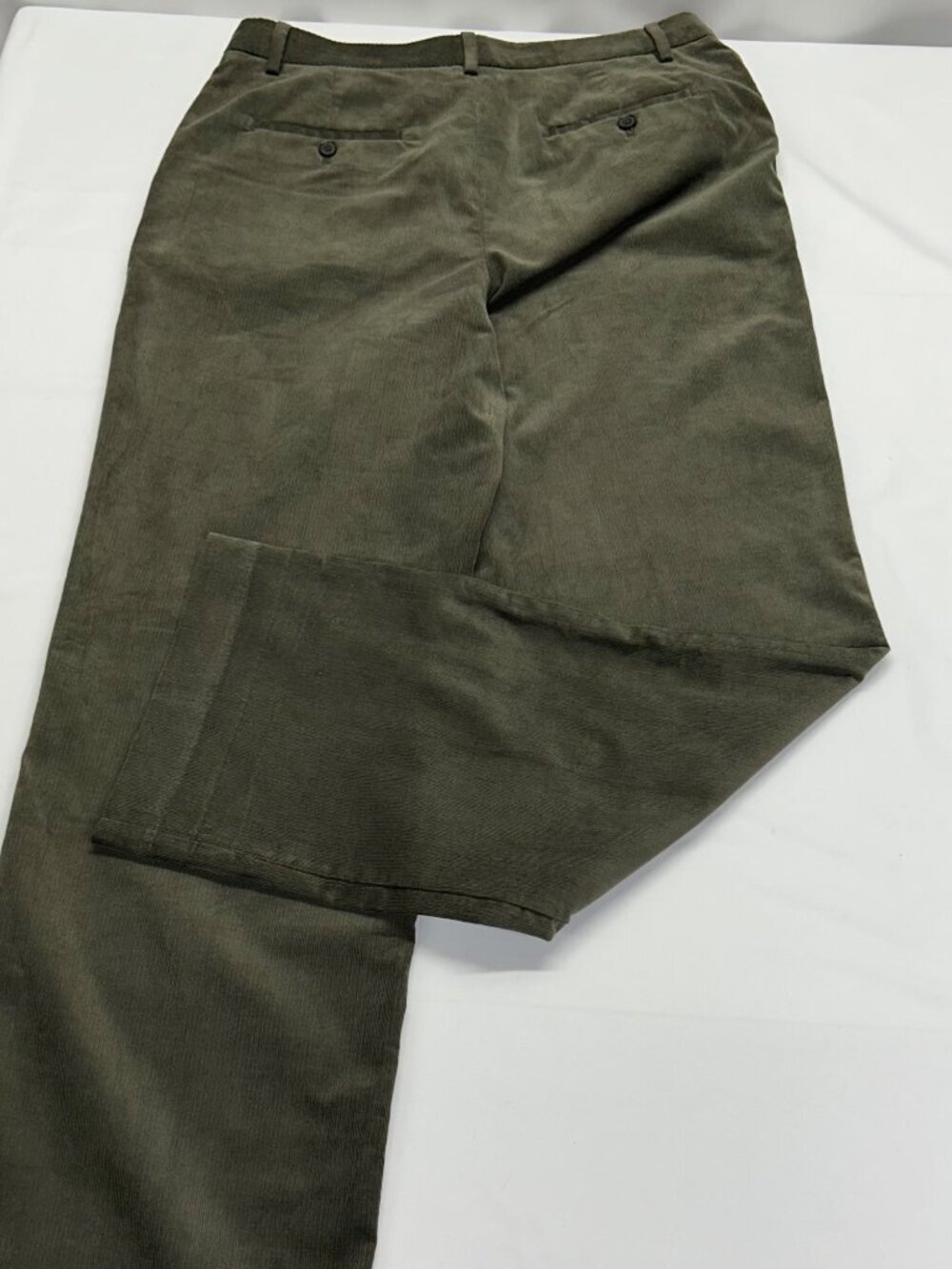 Banana Republic Womens Tall 12 Olive Green Corduroy Straight-Leg Pants - Picture 14 of 16